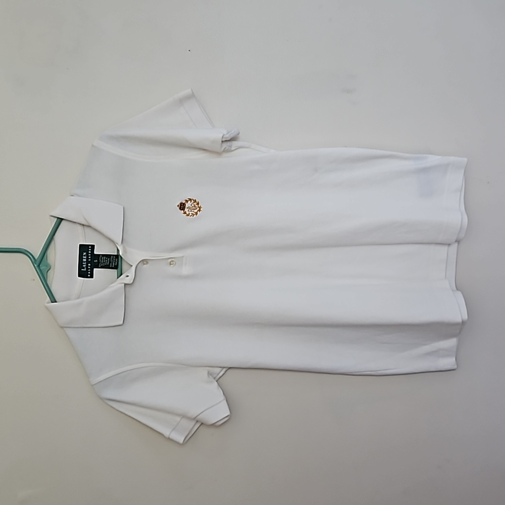 Women's white Ralph Lauren polo shirt